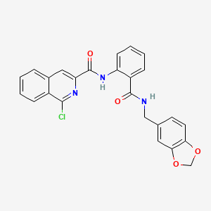 N-(2-{[(2H-1,3-benzodioxol-5-yl)methyl]carbamoyl}phenyl)-1-chloroisoquinoline-3-carboxamide