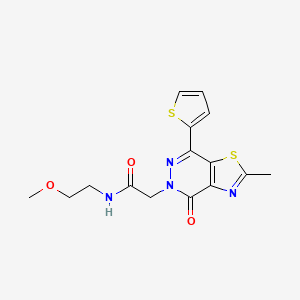 N-(2-methoxyethyl)-2-(2-methyl-4-oxo-7-(thiophen-2-yl)thiazolo[4,5-d]pyridazin-5(4H)-yl)acetamide