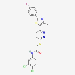 N-(3,4-dichlorophenyl)-2-((6-(2-(4-fluorophenyl)-4-methylthiazol-5-yl)pyridazin-3-yl)thio)acetamide