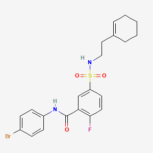 N-(4-bromophenyl)-5-[2-(cyclohexen-1-yl)ethylsulfamoyl]-2-fluorobenzamide