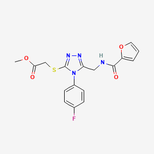 methyl 2-((4-(4-fluorophenyl)-5-((furan-2-carboxamido)methyl)-4H-1,2,4-triazol-3-yl)thio)acetate