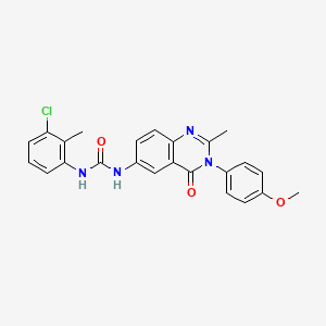 1-(3-Chloro-2-methylphenyl)-3-(3-(4-methoxyphenyl)-2-methyl-4-oxo-3,4-dihydroquinazolin-6-yl)urea