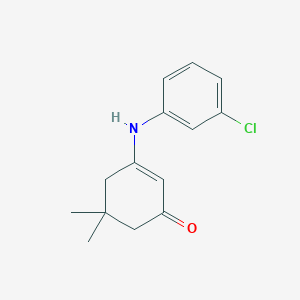 molecular formula C14H16ClNO B2977861 3-[(3-Chlorophenyl)amino]-5,5-dimethylcyclohex-2-en-1-one CAS No. 50685-29-5