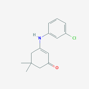 3-[(3-Chlorophenyl)amino]-5,5-dimethylcyclohex-2-en-1-one