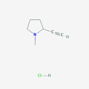 Pyrrolidine, 2-ethynyl-1-methyl-, hydrochloride (1:1)