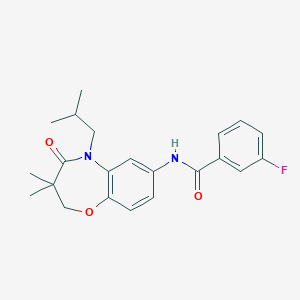 3-fluoro-N-(5-isobutyl-3,3-dimethyl-4-oxo-2,3,4,5-tetrahydrobenzo[b][1,4]oxazepin-7-yl)benzamide