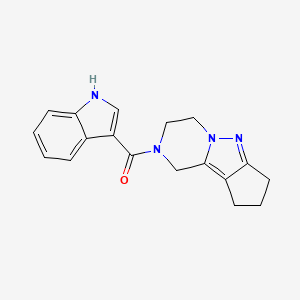 (1H-indol-3-yl)(3,4,8,9-tetrahydro-1H-cyclopenta[3,4]pyrazolo[1,5-a]pyrazin-2(7H)-yl)methanone