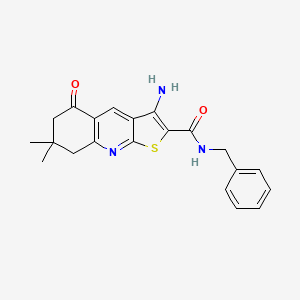 3-amino-N-benzyl-7,7-dimethyl-5-oxo-5,6,7,8-tetrahydrothieno[2,3-b]quinoline-2-carboxamide