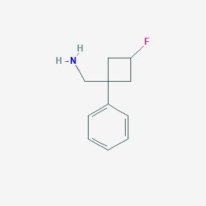 molecular formula C11H14FN B2977880 Rac[(1r,3r)-3-fluoro-1-phenylcyclobutyl]methanamine, cis CAS No. 2137136-14-0