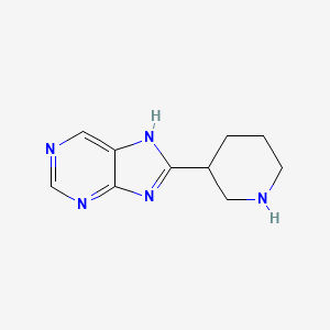 molecular formula C10H13N5 B2977885 8-(Piperidin-3-yl)-9H-purine CAS No. 1499818-35-7