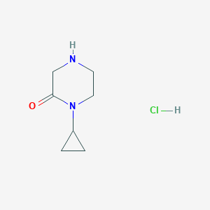 molecular formula C7H13ClN2O B2977887 1-Cyclopropylpiperazin-2-one hydrochloride CAS No. 1803584-95-3