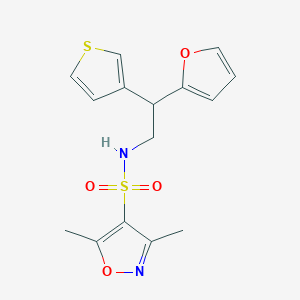 N-[2-(furan-2-yl)-2-(thiophen-3-yl)ethyl]-3,5-dimethyl-1,2-oxazole-4-sulfonamide