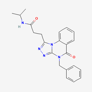 molecular formula C22H23N5O2 B2977889 3-(4-benzyl-5-oxo-[1,2,4]triazolo[4,3-a]quinazolin-1-yl)-N-propan-2-ylpropanamide CAS No. 902956-72-3