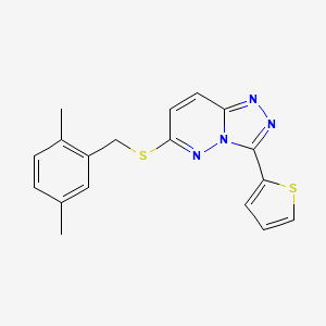 6-[(2,5-Dimethylphenyl)methylsulfanyl]-3-thiophen-2-yl-[1,2,4]triazolo[4,3-b]pyridazine