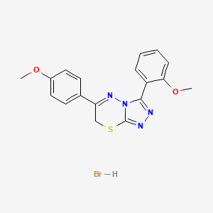 3-(2-methoxyphenyl)-6-(4-methoxyphenyl)-7H-[1,2,4]triazolo[3,4-b][1,3,4]thiadiazine hydrobromide