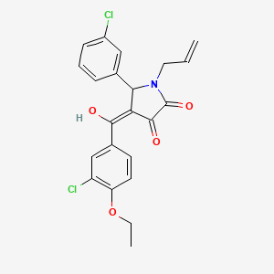 4-(3-chloro-4-ethoxybenzoyl)-5-(3-chlorophenyl)-3-hydroxy-1-(prop-2-en-1-yl)-2,5-dihydro-1H-pyrrol-2-one