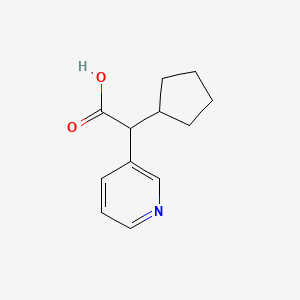 2-Cyclopentyl-2-(pyridin-3-yl)acetic acid