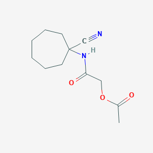 molecular formula C12H18N2O3 B2977905 [(1-Cyanocycloheptyl)carbamoyl]methyl acetate CAS No. 1797145-69-7