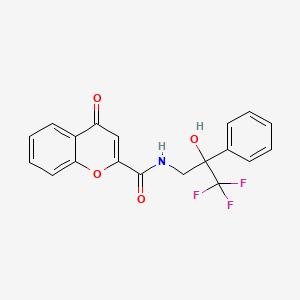 4-oxo-N-(3,3,3-trifluoro-2-hydroxy-2-phenylpropyl)-4H-chromene-2-carboxamide