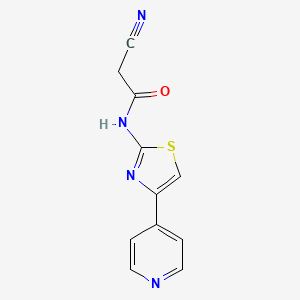 2-cyano-N-[4-(pyridin-4-yl)-1,3-thiazol-2-yl]acetamide
