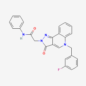 2-(5-(3-fluorobenzyl)-3-oxo-3,5-dihydro-2H-pyrazolo[4,3-c]quinolin-2-yl)-N-phenylacetamide