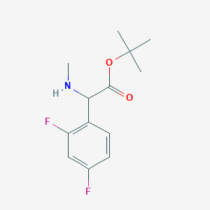 molecular formula C13H17F2NO2 B2977944 Tert-butyl 2-(2,4-difluorophenyl)-2-(methylamino)acetate CAS No. 2248267-61-8