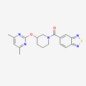 Benzo[c][1,2,5]thiadiazol-5-yl(3-((4,6-dimethylpyrimidin-2-yl)oxy)piperidin-1-yl)methanone
