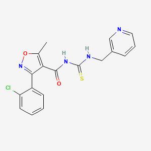 3-(2-chlorophenyl)-5-methyl-N-((pyridin-3-ylmethyl)carbamothioyl)isoxazole-4-carboxamide