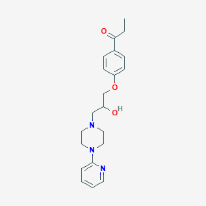 molecular formula C21H27N3O3 B2977979 1-(4-{2-Hydroxy-3-[4-(pyridin-2-yl)piperazin-1-yl]propoxy}phenyl)propan-1-one CAS No. 691398-51-3