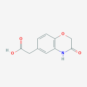 molecular formula C10H9NO4 B2977995 2-(3-Oxo-3,4-dihydro-2H-benzo[b][1,4]oxazin-6-yl)acetic acid CAS No. 134997-91-4