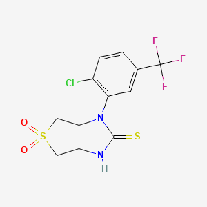 1-(2-chloro-5-(trifluoromethyl)phenyl)-2-mercapto-3a,4,6,6a-tetrahydro-1H-thieno[3,4-d]imidazole 5,5-dioxide