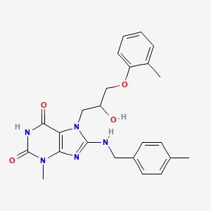 7-(2-hydroxy-3-(o-tolyloxy)propyl)-3-methyl-8-((4-methylbenzyl)amino)-1H-purine-2,6(3H,7H)-dione
