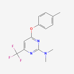 N,N-dimethyl-4-(4-methylphenoxy)-6-(trifluoromethyl)pyrimidin-2-amine