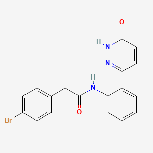 2-(4-bromophenyl)-N-(2-(6-oxo-1,6-dihydropyridazin-3-yl)phenyl)acetamide