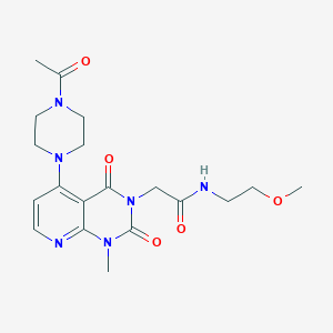 2-(5-(4-acetylpiperazin-1-yl)-1-methyl-2,4-dioxo-1,2-dihydropyrido[2,3-d]pyrimidin-3(4H)-yl)-N-(2-methoxyethyl)acetamide