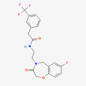 N-(2-(7-fluoro-3-oxo-2,3-dihydrobenzo[f][1,4]oxazepin-4(5H)-yl)ethyl)-2-(3-(trifluoromethyl)phenyl)acetamide