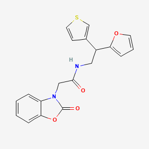 N-[2-(Furan-2-yl)-2-thiophen-3-ylethyl]-2-(2-oxo-1,3-benzoxazol-3-yl)acetamide