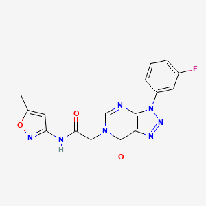 B2978040 2-[3-(3-fluorophenyl)-7-oxotriazolo[4,5-d]pyrimidin-6-yl]-N-(5-methyl-1,2-oxazol-3-yl)acetamide CAS No. 872590-60-8