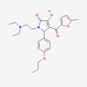 1-(2-(diethylamino)ethyl)-3-hydroxy-4-(5-methylfuran-2-carbonyl)-5-(4-propoxyphenyl)-1H-pyrrol-2(5H)-one