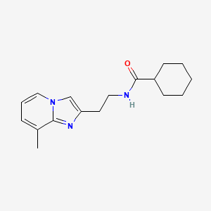 N-(2-(8-methylimidazo[1,2-a]pyridin-2-yl)ethyl)cyclohexanecarboxamide