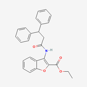 Ethyl 3-(3,3-diphenylpropanamido)benzofuran-2-carboxylate