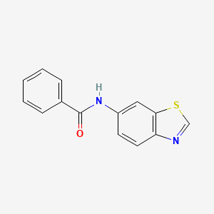 molecular formula C14H10N2OS B2978053 N-(1,3-benzothiazol-6-yl)benzamide CAS No. 135249-30-8