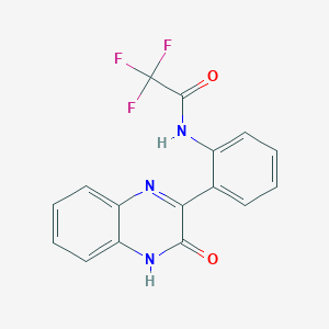 2,2,2-trifluoro-N-[2-(3-oxo-4H-quinoxalin-2-yl)phenyl]acetamide
