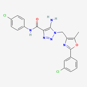 5-amino-N-(4-chlorophenyl)-1-{[2-(3-chlorophenyl)-5-methyl-1,3-oxazol-4-yl]methyl}-1H-1,2,3-triazole-4-carboxamide
