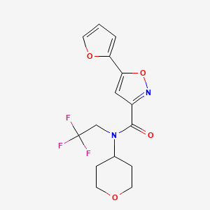5-(furan-2-yl)-N-(tetrahydro-2H-pyran-4-yl)-N-(2,2,2-trifluoroethyl)isoxazole-3-carboxamide