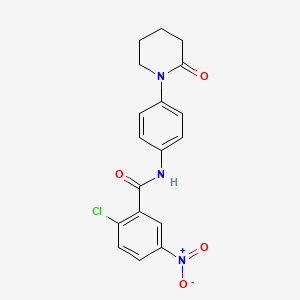 2-chloro-5-nitro-N-[4-(2-oxopiperidin-1-yl)phenyl]benzamide