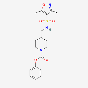 Phenyl 4-((3,5-dimethylisoxazole-4-sulfonamido)methyl)piperidine-1-carboxylate