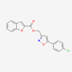 (5-(4-Chlorophenyl)isoxazol-3-yl)methyl benzofuran-2-carboxylate