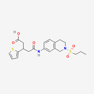 5-Oxo-5-((2-(propylsulfonyl)-1,2,3,4-tetrahydroisoquinolin-7-yl)amino)-3-(thiophen-2-yl)pentanoic acid