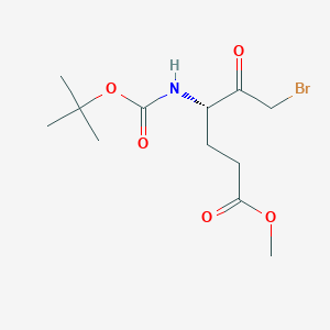 molecular formula C12H20BrNO5 B2978106 Methyl (4S)-6-bromo-4-[(2-methylpropan-2-yl)oxycarbonylamino]-5-oxohexanoate CAS No. 2411179-46-7